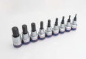 4110PR - ZESTAW NASADEK Z KOŃCÓWKĄ HEX 1/2" 9 cz. KRÓTKIE 3 - 14mm KASETA