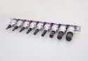 4110PR10 - ZESTAW NASADEK Z KOŃCÓWKĄ HEX 1/2" 9 cz. KRÓTKIE 3 - 14mm ZESTAW NA SZYNIE