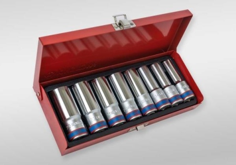 4208MR - ZESTAW NASADEK 1/2" 8cz. DŁUGIE 12-kąt. 12 - 23mm KASETA 4208MR - ZESTAW NASADEK 1/2" 8cz. DŁUGIE 12-kąt. 12 - 23mm KASETA