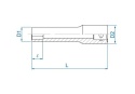 425513M - NASADKA DŁUGA 1/2" 13mm x 120mm 6-kąt Cr-V