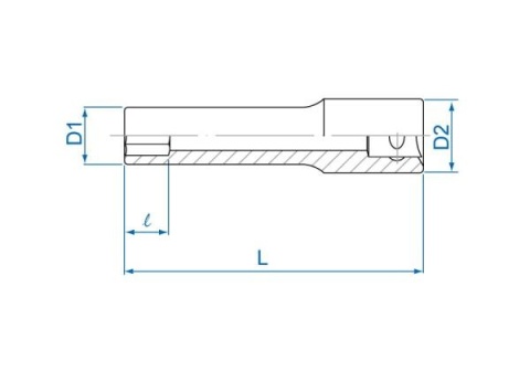 425513M - NASADKA DŁUGA 1/2" 13mm x 120mm 6-kąt Cr-V 425513M - NASADKA DŁUGA 1/2" 13mm x 120mm 6-kąt Cr-V