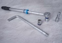 4306MRN - ZESTAW NARZĘDZI 1/2" 6cz. NASADKI 6-kąt. 17 i 19mm Z GRZECHOTKĄ, POKRĘTŁEM I PRZEDŁUŻKĄ