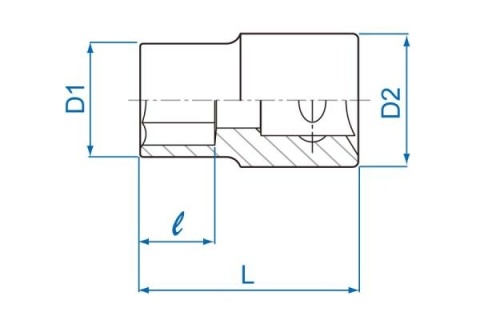 437508M - NASADKA KRÓTKA GWIAZDKOWA 1/2" E8 x 37mm Cr-v 437508M - NASADKA KRÓTKA GWIAZDKOWA 1/2" E8 x 37mm Cr-v