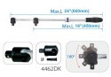 4461-24G - POKRĘTŁO TELESKOPOWE ŁAMANE 1/2" 450 - 650mm