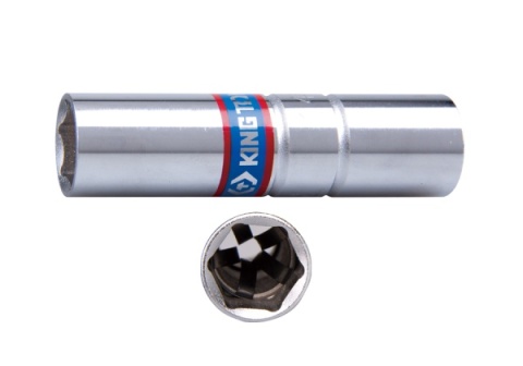 467521 - NASADKA DO ŚWIEC 1/2" 20.8mm x 70mm 6-kąt. WKŁADKA Z METALOWYM KLIPSEM
