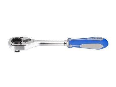 4767-10G - GRZECHOTKA DWUSTRONNA 1/2" Z 12-kąt. GNIAZDEM (NASADKĄ) 19mm 32 ZĘBY 250mm UCHWYT GUMOWY 4767-10G - GRZECHOTKA DWUSTRONNA 1/2" Z 12-kąt. GNIAZDEM (NASADKĄ) 19mm 32 ZĘBY 250mm UCHWYT GUMOWY