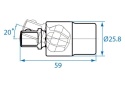 4793 - PRZEGUB KULISTY 1/2", DŁUGOŚĆ 59mm Cr-V