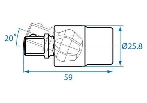 4793 - PRZEGUB KULISTY 1/2", DŁUGOŚĆ 59mm Cr-V 4793 - PRZEGUB KULISTY 1/2", DŁUGOŚĆ 59mm Cr-V