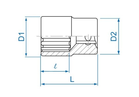 233005M - NASADKA KRÓTKA 1/4" 5mm x 24mm, 12-kąt. Cr-V 233005M - NASADKA KRÓTKA 1/4" 5mm x 24mm, 12-kąt. Cr-V