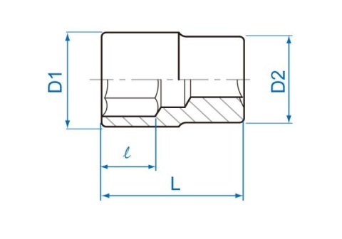 233509S - NASADKA KRÓTKA 1/4" CALOWA 9/32" x 24,5mm 6-kąt. Cr-V 233509S - NASADKA KRÓTKA 1/4" CALOWA 9/32" x 24,5mm 6-kąt. Cr-V